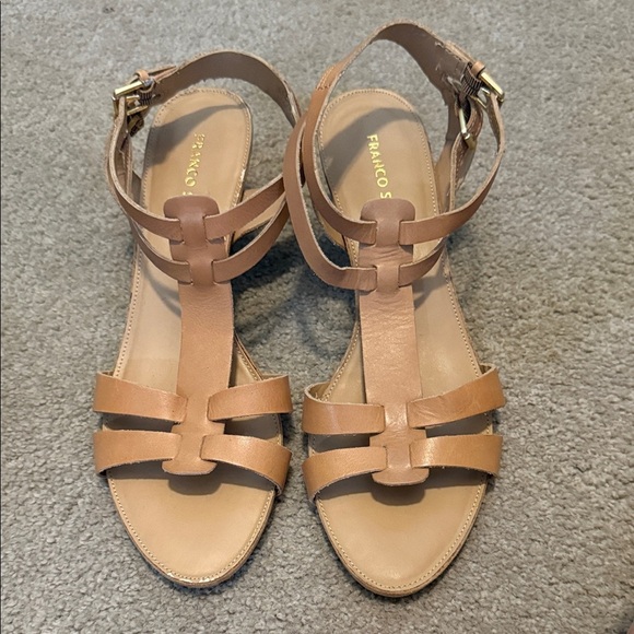 Franco Sarto Camel Strappy Sandals - Picture 1 of 13